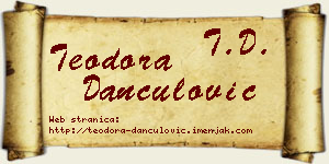 Teodora Dančulović vizit kartica